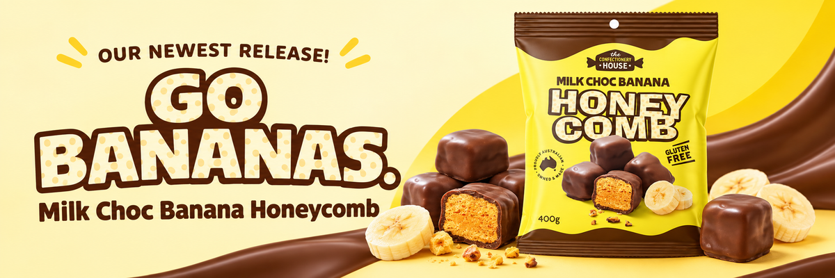Milk Choc Banana Honeycomb | The Confectionery House