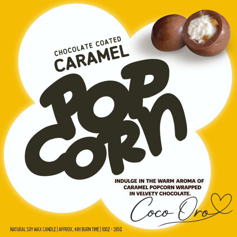 Coco Oro | Chocolate Coated Caramel Popcorn Signature Candle