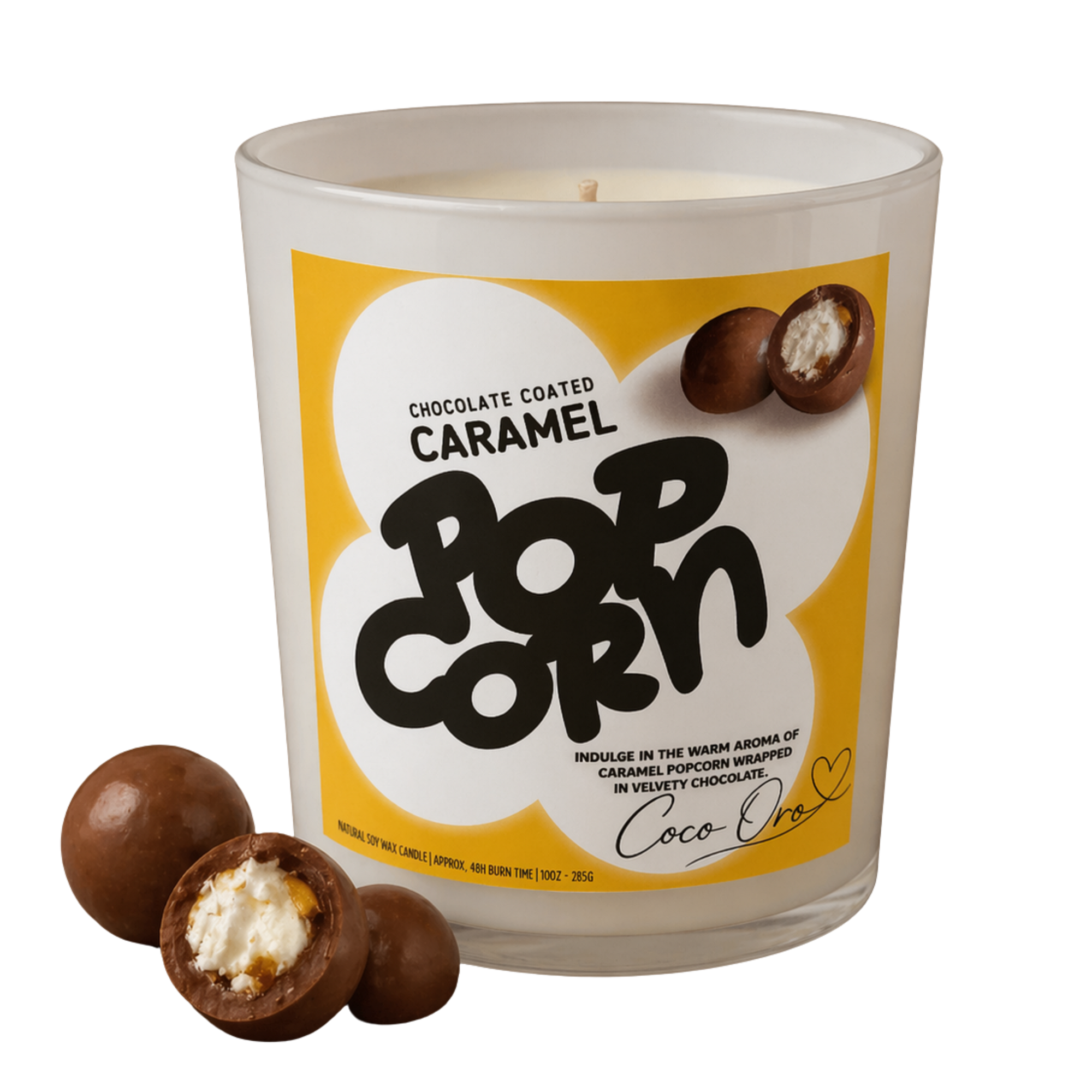 Coco Oro | Chocolate Coated Caramel Popcorn Signature Candle Bundle
