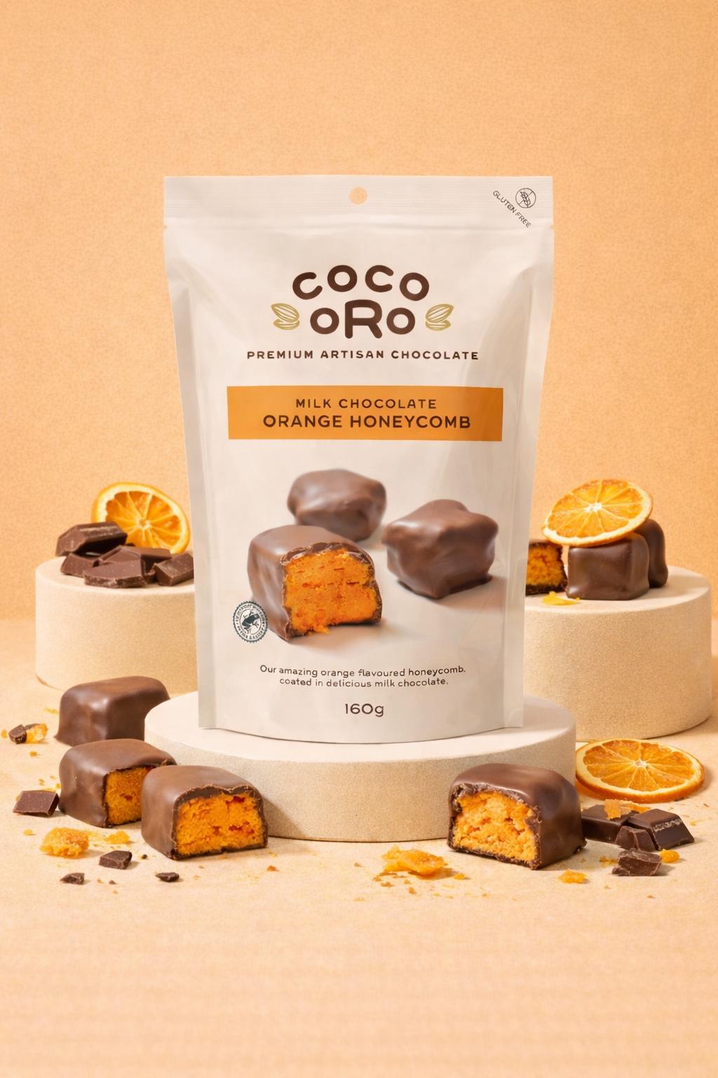 Milk Chocolate Orange Honeycomb | Coco Oro