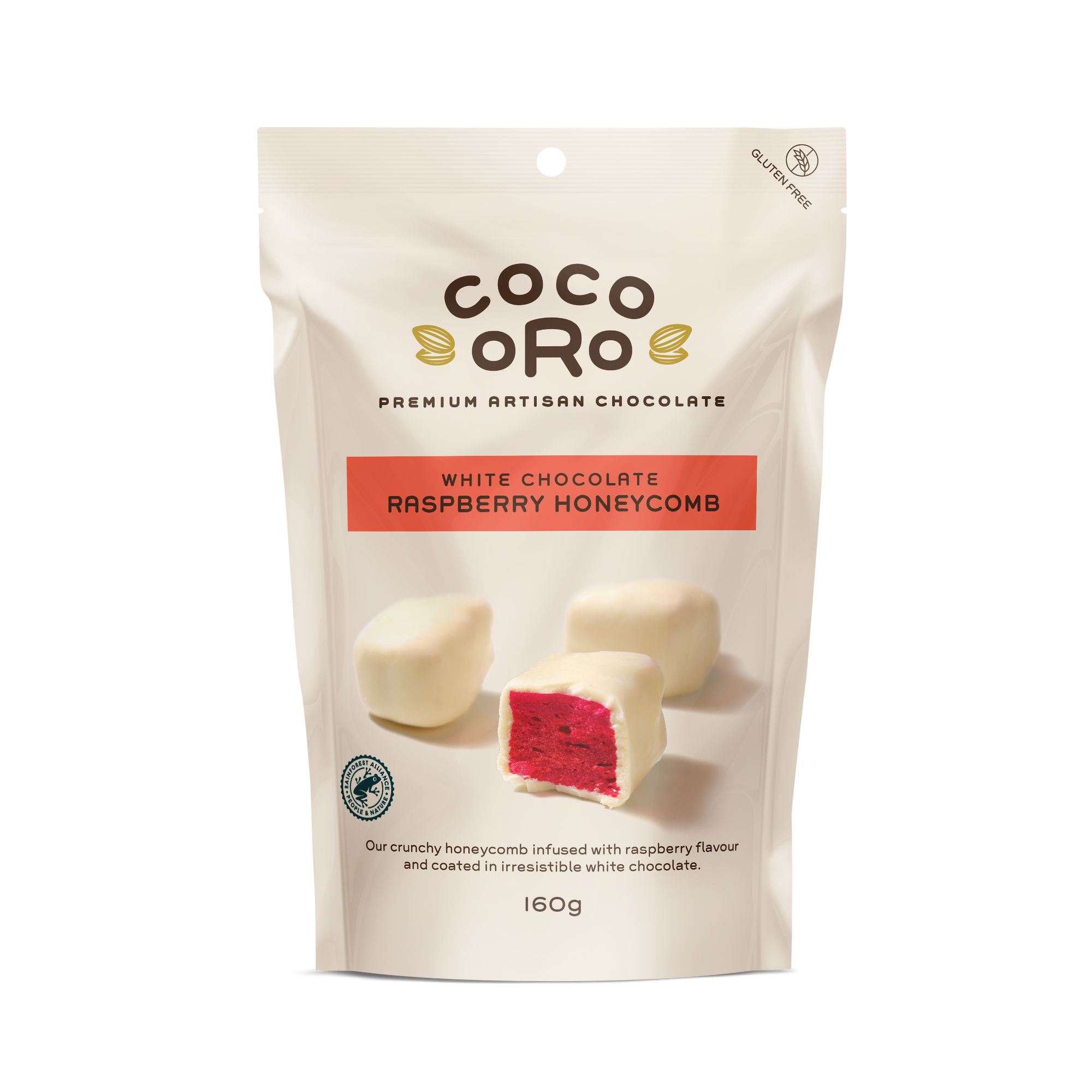 White Chocolate Raspberry Honeycomb | Coco Oro