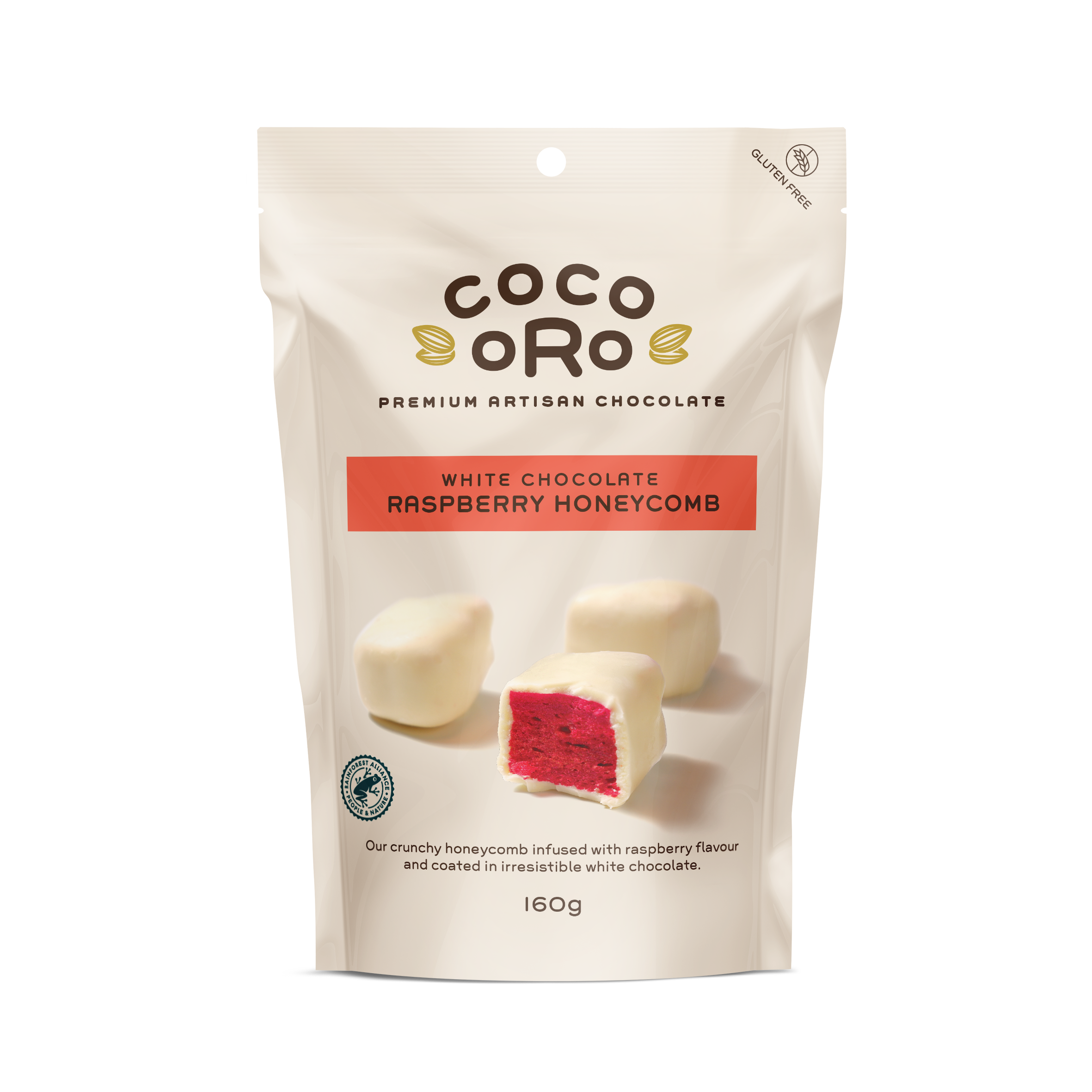 White Chocolate Raspberry Honeycomb | Coco Oro