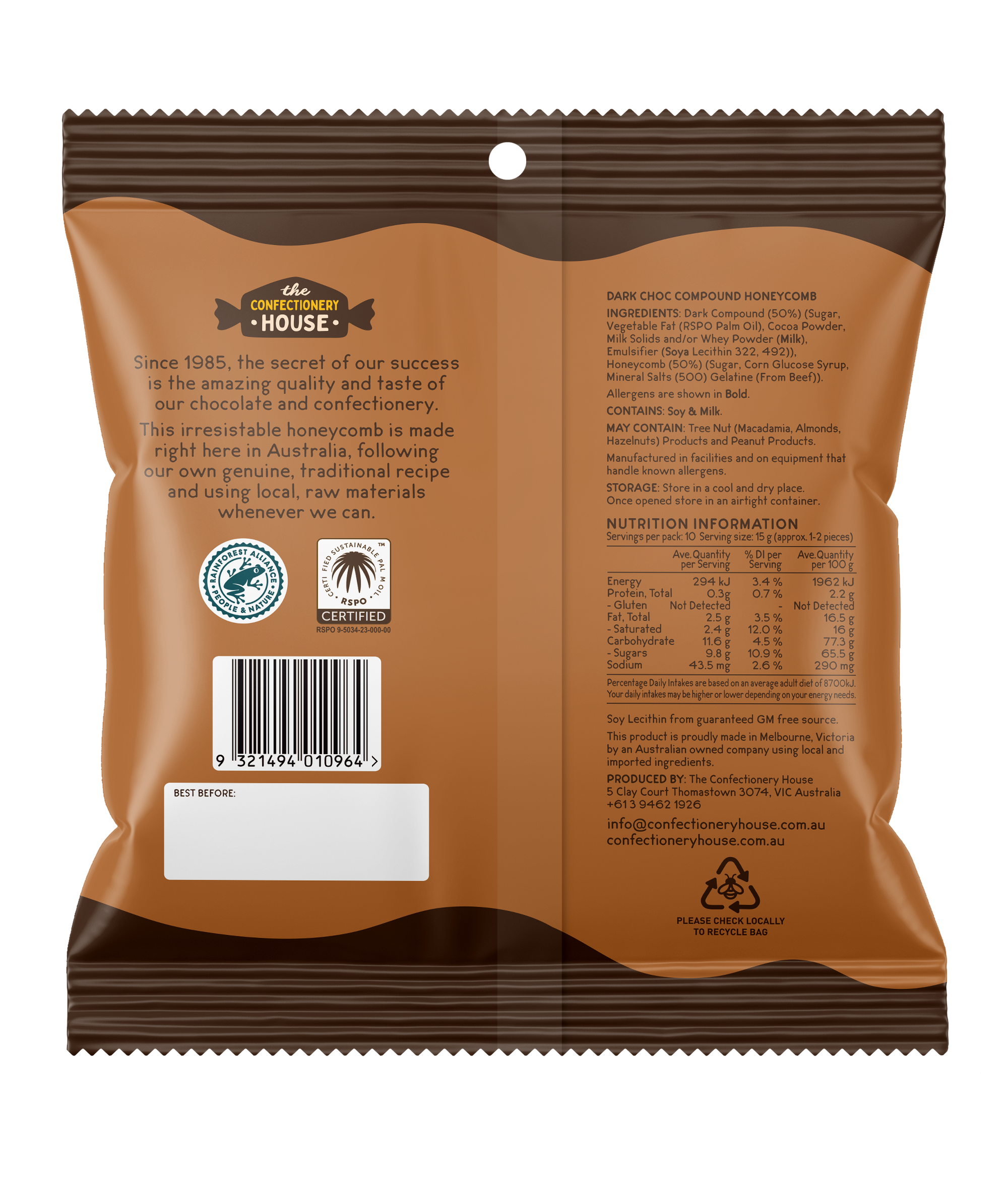 Dark Choc Honeycomb | The Confectionery House