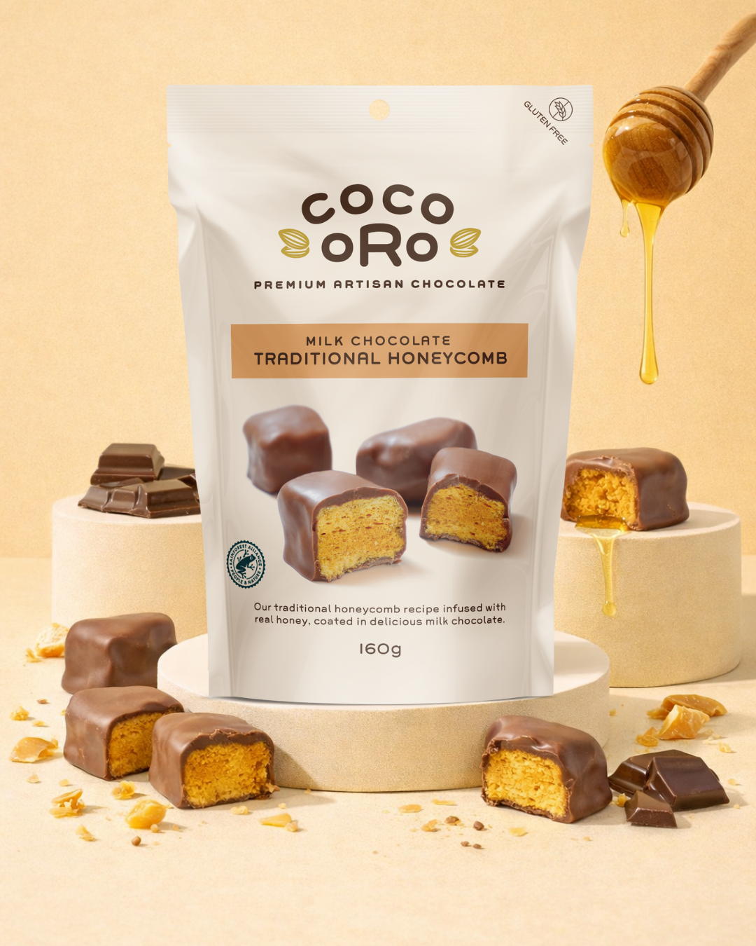 Milk Chocolate Traditional Honeycomb | Coco Oro